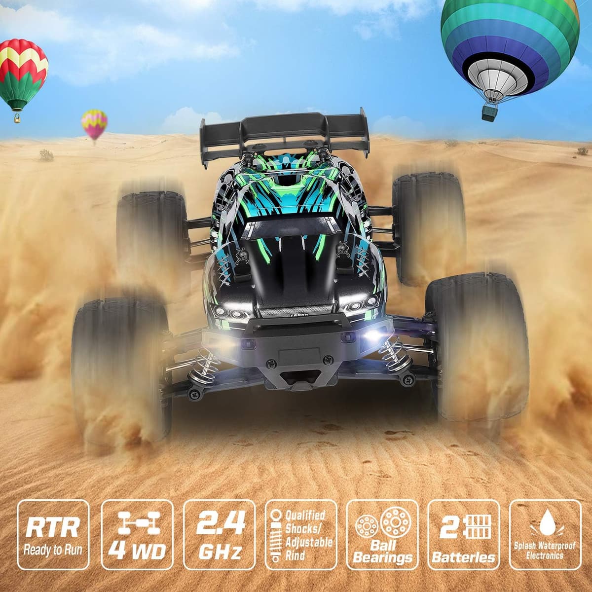 HAIBOXING Ferngesteuertes Auto, 2,4 GHz 1:18 Proportional 4WD 36+ km/h – Bild 5