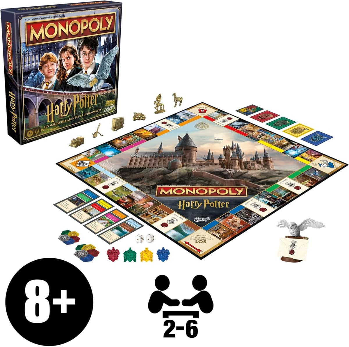 Monopoly Harry Potter Edition Brettspiel, Familienspiel für 2 bis 6 Spieler – Bild 3