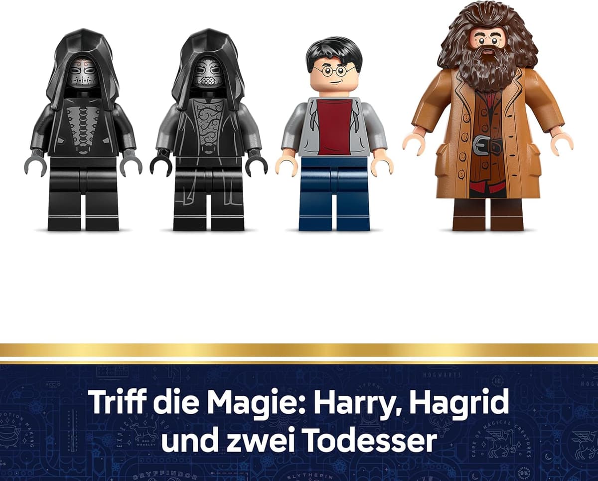 LEGO Harry Potter Hagrids und Harrys Flucht aus dem Ligusterweg - Motorrad Spielzeug mit 4 Minifiguren - 2 Todesser, eine Straßenszene – Bild 5