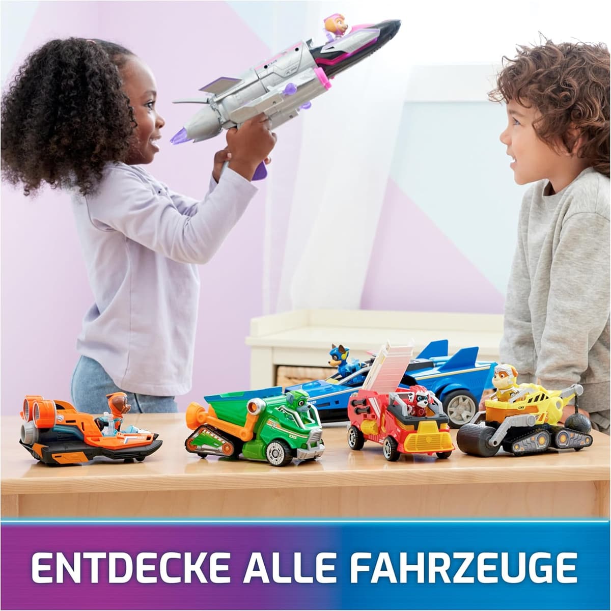Spin Master PAW Patrol: Der Mighty Kinofilm, Superhelden-Basis-Fahrzeug von Rubble – Bild 5