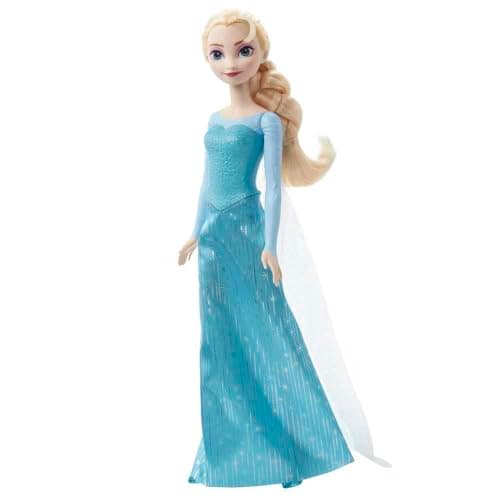 Mattel Disney Die Eiskönigin Elsa Puppe, Die Eiskönigin Puppe, kämmbare blonde Haare, beweglich, ausziehbare Schuhe, Disney Geschenke, Spielzeug ab 3 Jahre – Bild 4