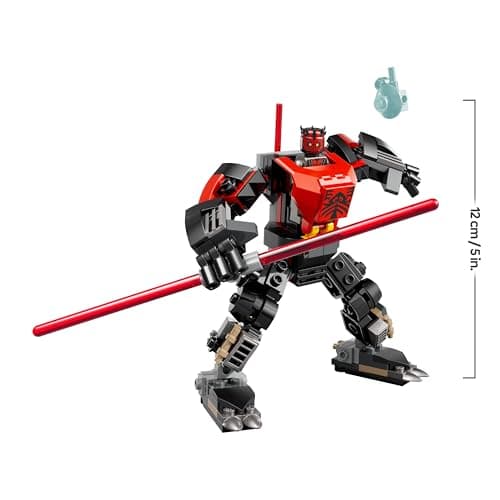 LEGO Star Wars Darth Maul Mech Bauspielzeug - Spiel- und Ausstellungsfigur mit doppelklingigem roten Lichtschwert und Mini-Figur - Geschenk für Jungen ab 6 Jahren und Fans von The Clone Wars – Bild 3