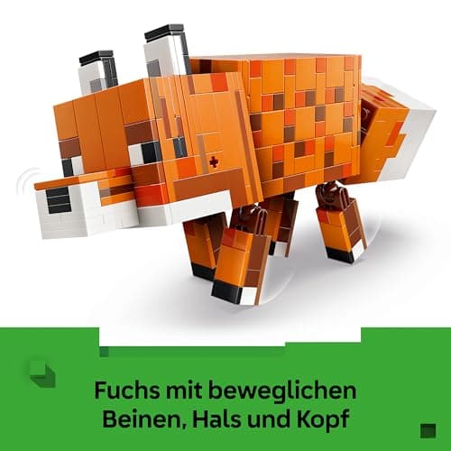 LEGO Minecraft Der Fuchs - 3D-Puzzle Tierfigur mit Zubehör - Gaming Deko für Schlafzimmer oder Gaming Raum – Bild 6