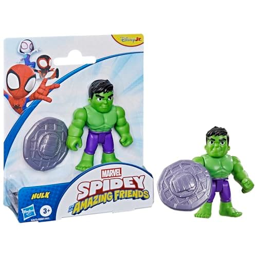 Marvel Spidey und Seine Super-Freunde Hulk Spielzeug mit Accessoire, 7,6 cm große Action-Figur – Bild 3