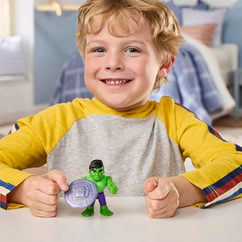 Marvel Spidey und Seine Super-Freunde Hulk Spielzeug mit Accessoire, 7,6 cm große Action-Figur – Bild 5