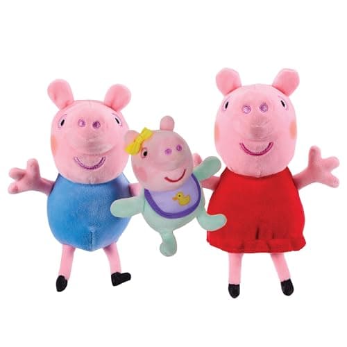 Peppa Wutz Kuscheltiere 3er-Set – Peppa, Schorsch & Baby Evie – Superweiche Plüschfiguren im klassischen Peppa-Wutz-Stil, Spielzeug ab 18 Monaten – Bild 3