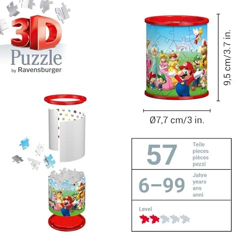 Ravensburger 3D Puzzle 11255 - Utensilo Super Mario - Stiftehalter für Super Mario Fans ab 6 Jahren – Bild 3