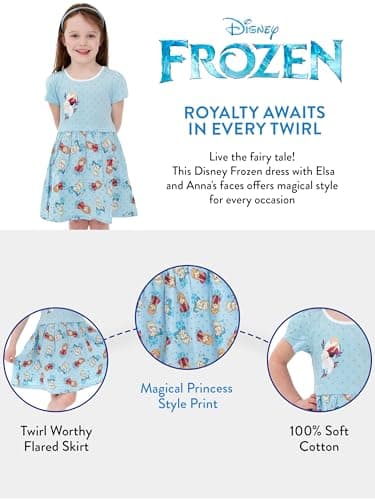 Disney Frozen Kleid | Prinzessin Kleider Für Mädchen | Anna Und ELSA Kinder Sommerkleid – Bild 6