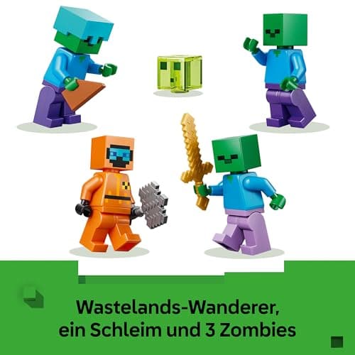 LEGO Minecraft Zombieverlies - Bauspielzeug für Rollenspiele - Minecraft-Spielset für Jungen und Mädchen ab 8 Jahren mit 3 Zombies, einem Krieger und Videospielzubehör – Bild 6
