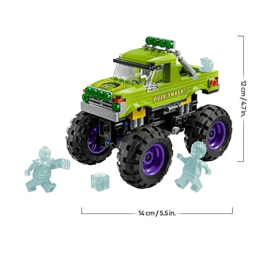LEGO ǀ Marvel Hulk-Truck vs. Thanos - Kreatives Superhelden Spielzeug - Avengers Fahrzeug und Minifiguren - Monstertruck für Spielspaß – Bild 3