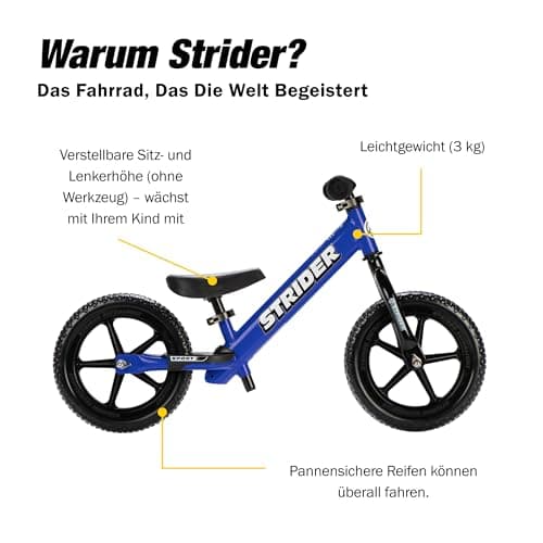 Strider - 12 Sport Balance Bike, von 18 Monaten bis zu 5 Jahren – Bild 4