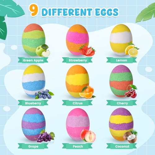 Badebomben Geschenke für Kinder mit Kaninchen-Spielzeug im Inneren, 9Stück Ostergeschenke für Kinder – Bild 5