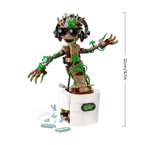 LEGO | Marvel Tanzender Groot - Animierte Minifigur eines Charakters aus Guardians of The Galaxy - Interaktives Spielset – Bild 3