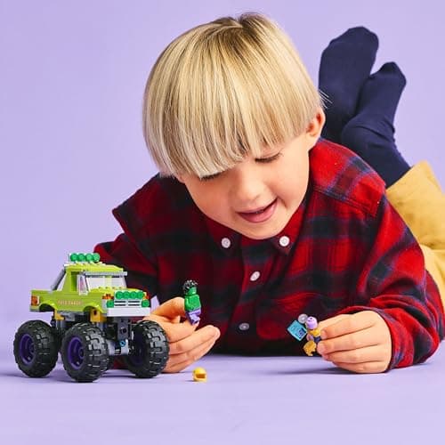 LEGO ǀ Marvel Hulk-Truck vs. Thanos - Kreatives Superhelden Spielzeug - Avengers Fahrzeug und Minifiguren - Monstertruck für Spielspaß – Bild 2