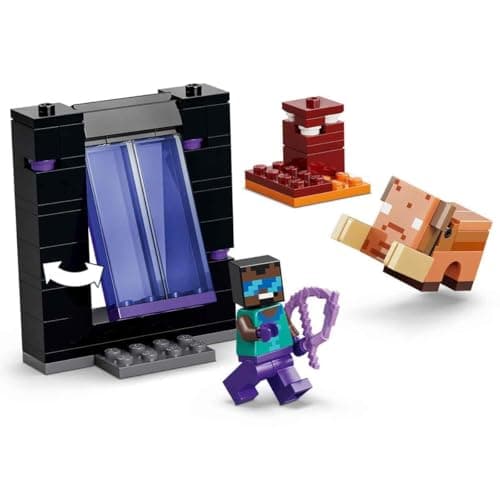 LEGO Minecraft Reise durch Nether und Endportal - Kinder Spielzeug mit Helden, Enderman und Baby Hoglin Figuren - Set mit Minecraft Figur – Bild 6