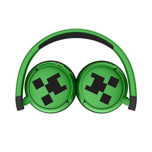 OTL Technologies Minecraft Creeper Kinderkopfhörer ohne Kabel, mit Lautstärkeregler und Audio-Sharing-Kabel – Bild 4