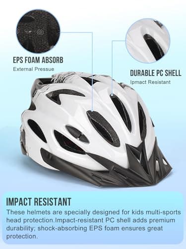 Fahrradhelm Kinder, Verstellbarer Kinderhelm für Jungen und Mädchen im Alter von 3–15 Jahren – Bild 3