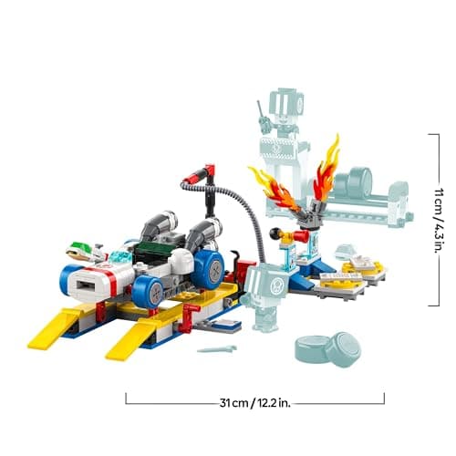 LEGO Super Mario: Mario Kart – Toad’s Garage Set, Nintendo Mechanic Toy with 2 Blue Toad Character Figures for Independent Play – Bild 3