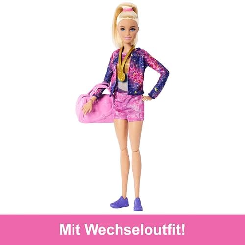 Barbie Turnspaß -Spielset mit Schwebebalken und über 10 thematisch passenden Teilen für siegreiche Geschichten – Bild 4