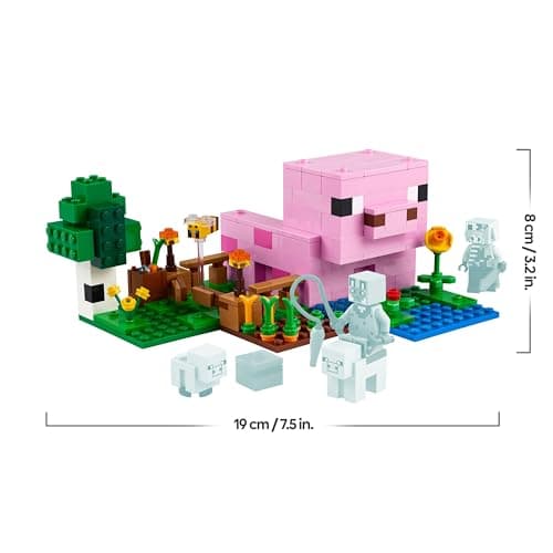 LEGO Minecraft Das Babyschwein-Haus - Interaktives Spielzeug mit Einer Helden Figur, Schwein, Biene, Zombie Piglin – Bild 3