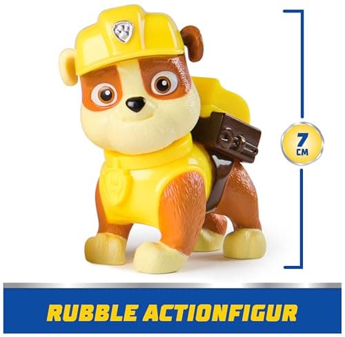 PAW PATROL - Rubble-Figur mit Bulldozer-Baufahrzeug, stabiles Basis-Fahrzeug, authentisches Spielzeug zur Serie für Kinder ab 3 Jahren – Bild 2
