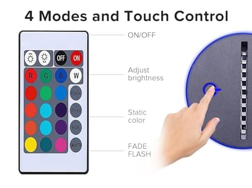 Fantasy Figure Lampe-3d Led Acrylic Nachtlicht 16 Farben Wechselnde Touch Mit Fernbedienung,Dekorative Lichter Für Kinderzimmer – Bild 5