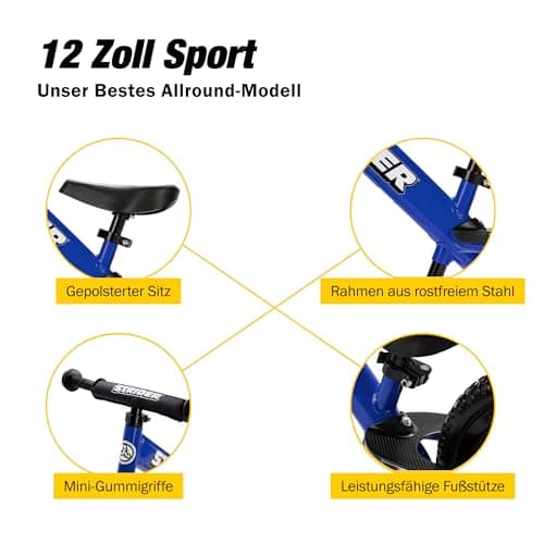 Strider - 12 Sport Balance Bike, von 18 Monaten bis zu 5 Jahren – Bild 3