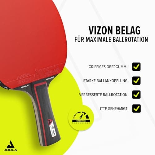 JOOLA Tischtennis Set Duo PRO 2 Tischtennisschläger + 3 Tischtennisbälle + Tischtennishülle – Bild 3
