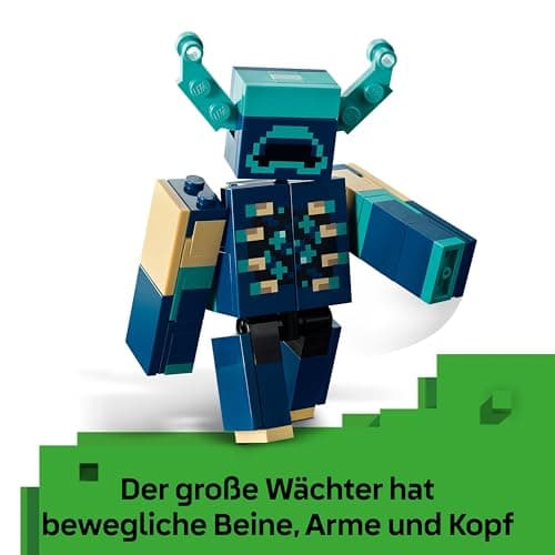 LEGO Minecraft Begegnung mit dem Wächter - Spielzeug mit stummen Ranger Minifigur und beweglicher Mob Figur - Mit TNT Funktion für Felssturz – Bild 6