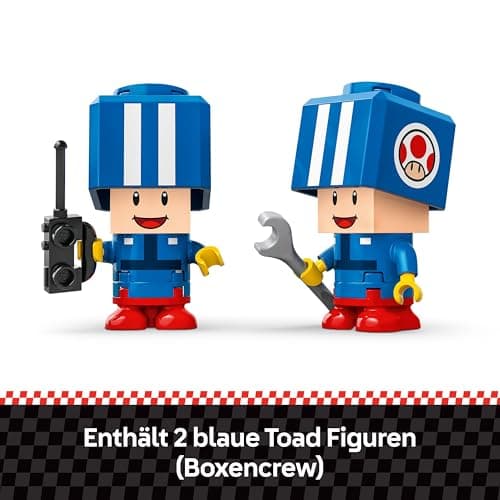 LEGO Super Mario: Mario Kart – Toad’s Garage Set, Nintendo Mechanic Toy with 2 Blue Toad Character Figures for Independent Play – Bild 6