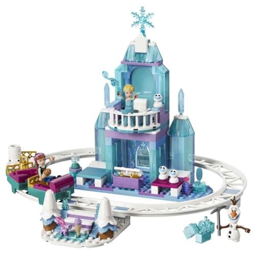 LEGO ǀ Disney Frozen Elsas Schlittenfahrt um den Eispalast - Spielzeug inkl. Anna- und ELSA-Minipuppen, Olaf Figur sowie Eisenbahnschienen und Schneewagen - Geschenk für Mädchen ab 4 Jahren – Bild 5