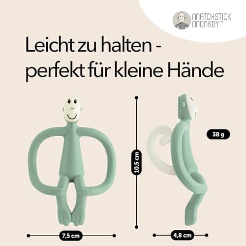 Matchstick Monkey - Beißring Affe Original - Baby Zahnungshilfe - weiche Noppen massieren wundes Zahnfleisch - Silikon BPA-frei - Greifling für Zahnen - ab 3 Monaten – Bild 2