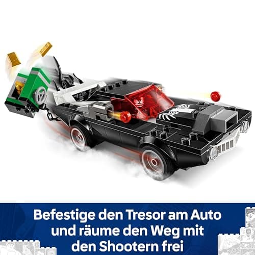 LEGO | Marvel Spider-Man Mech vs. Venom Muscle Car - Auto Spielzeug mit 3 Superhelden Minifiguren - Modellauto mit Shootern – Bild 6