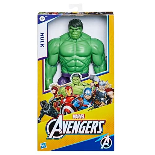 Marvel Avengers Titan Hero Serie Blast Gear Deluxe Hulk Action-Figur, 30 cm großes Spielzeug, Für Kinder ab 4 Jahren, grün – Bild 3