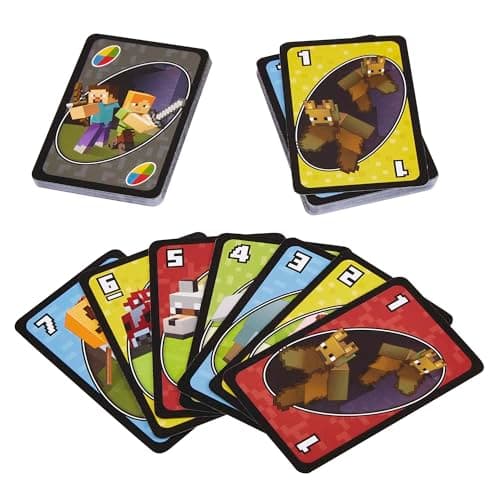 Mattel Games UNO Minecraft Edition - Kartenspiel mit Charakteren aus Minecraft und Einer besonderen Creeper-Karte – Bild 6