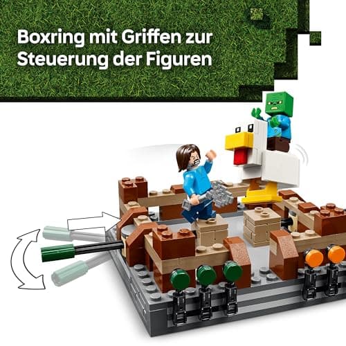 LEGO Minecraft Waldanwesen mit Boxring - Interaktives Gaming Spielzeug- Baby-Zombie, Steve, Garret und Henry Minifiguren – Bild 5