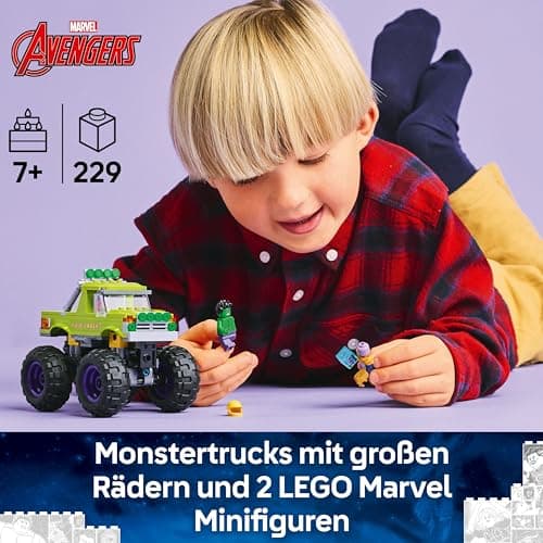 LEGO ǀ Marvel Hulk-Truck vs. Thanos - Kreatives Superhelden Spielzeug - Avengers Fahrzeug und Minifiguren - Monstertruck für Spielspaß – Bild 4