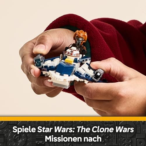 LEGO Star Wars Plo Koons Jedi Starfighter Microfighter Bauspielzeug mit 2 Shootern - inklusive Mini-Figur mit Lichtschwert - Geschenk für Jungen ab 6 Jahren und Fans von The Clone Wars – Bild 6