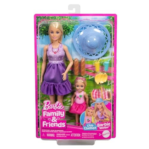 Barbie Family & Friends Spielset aus Puppen und Accessoires, Spielset mit Picknick-Thema, Mode, kleinen Puppen und 9 Accessoires inkl. Essen – Bild 6