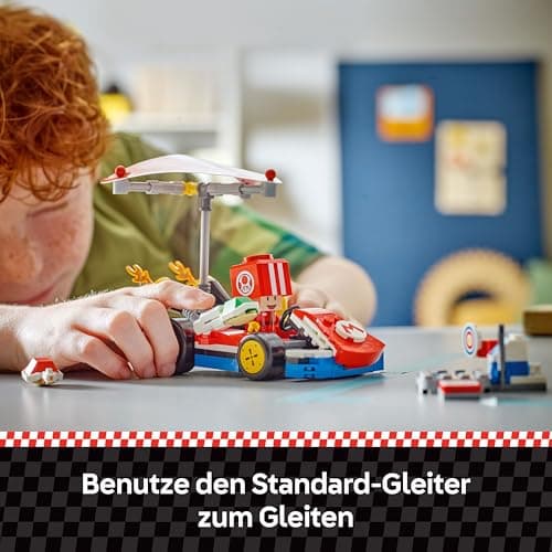 LEGO Super Mario: Mario Kart – Standard-Kart, Nintendo Sammlerstück, Geschenk für Kinder, lässt Jungen, Mädchen und Gamer ab 7 Jahren selbstständig Spielen, Abenteuer Spielzeug mit Toad Figur – Bild 2