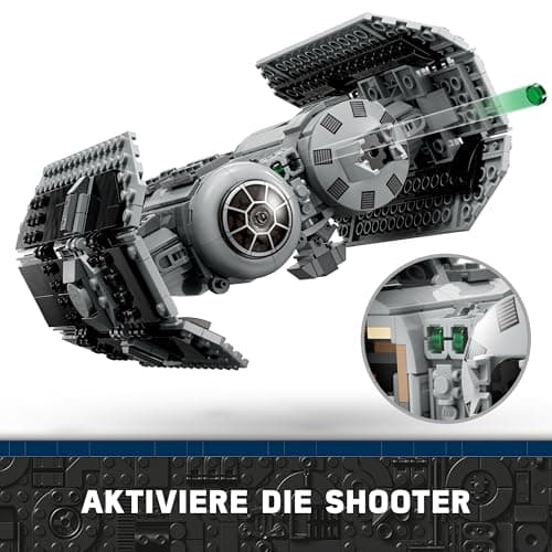 LEGO Star Wars TIE Bombe Spielzeug mit Darth Vader Minifigur mit Lichtschwert und Gonk-Droide, Starfighter Modell – Bild 6