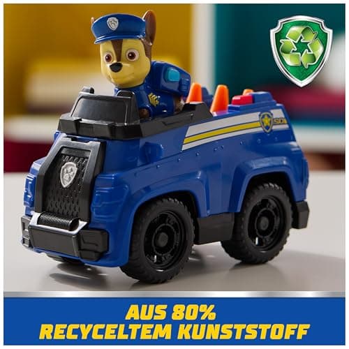 PAW PATROL Chase-Figur mit Polizei-Fahrzeug, stabiles Basis-Fahrzeug, authentisches Spielzeug zur Serie für Kinder ab 3 Jahren – Bild 4