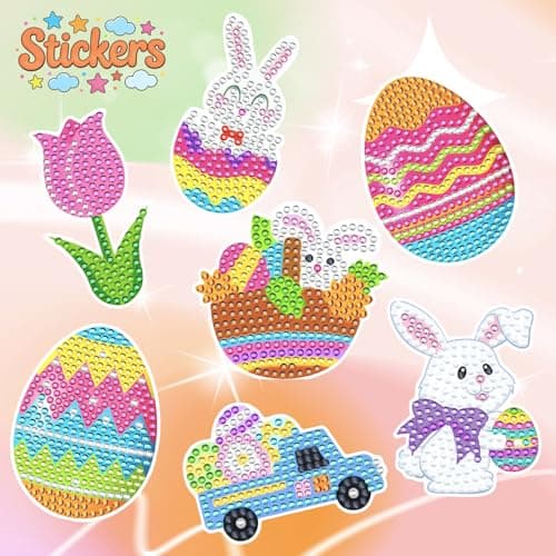 ORIENTAL CHERRY Ostergeschenke Kinder, Diamond Painting Kinder, Geschenke für Kinder Basteln Sie Ihre eigenen GEM-Schlüsselanhänger, Basteln Mädchen 8 Jahre, Ostern Geschenke Kinder – Bild 5