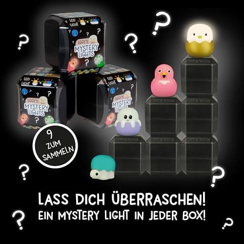 MegaLight Blind Box Mini Nachtlichter für Kinder | Mystery Box | zufällige Figurenauswahl | 1 aus 9 zum Sammeln | USB-C AKKU | wiederaufladbar | stufenlos dimmbar | mit Anhänger – Bild 3
