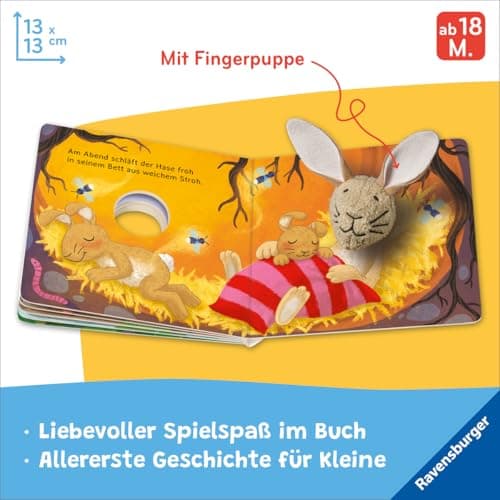 Mein liebstes Fingerpuppenbuch: Hallo, kleiner Hase! - Ostergeschenk für Kinder ab 1,5 Jahren – Bild 3