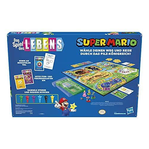 Hasbro Das Spiel des Lebens Super Mario Brettspiel für Kinder ab 8 Jahren, Minispiele Spielen, Sterne sammeln und gegen Bowser kämpfen – Bild 5