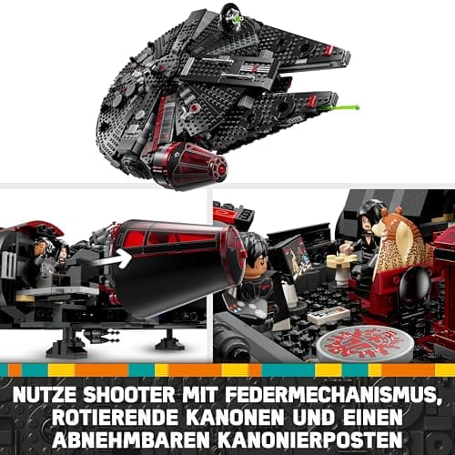 LEGO Star Wars 75389 Der Dunkle Falke – Spielzeug zum Ausstellen mit federbetriebenen Shootern, Kanonen und 6 Minifiguren, darunter C-3PO – Bild 5