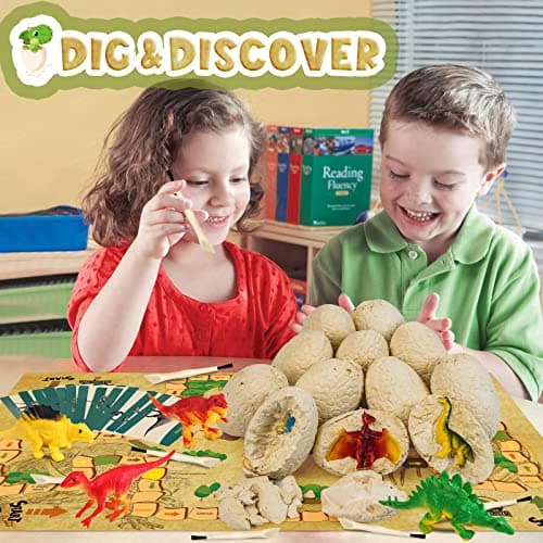 Dino Ausgrabungsset für Kinder, Ei Dinosaurier Spielzeug – Bild 2