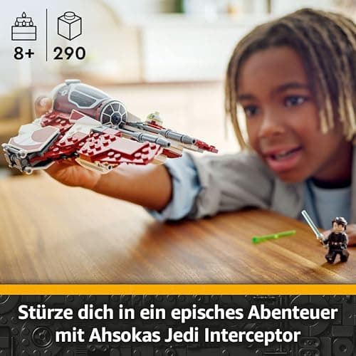 LEGO Star Wars 75401 Ahsokas Jedi Interceptor, Sternenjäger für Fans von The Clone Wars, Ahsoka Tano & Anakin Skywalker Minifiguren, mit Lichtschwertern und R7-A7, für Jungen und Mädchen ab 8 Jahren – Bild 4