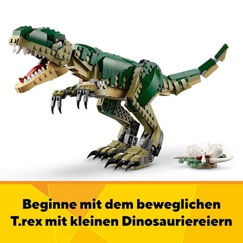 LEGO Creator T.Rex, 3-in-1-Dino zum Umbauen in einen Triceratops oder Pterodaktylus, bewegliches Dinosaurier Modell für Kinder – Bild 6